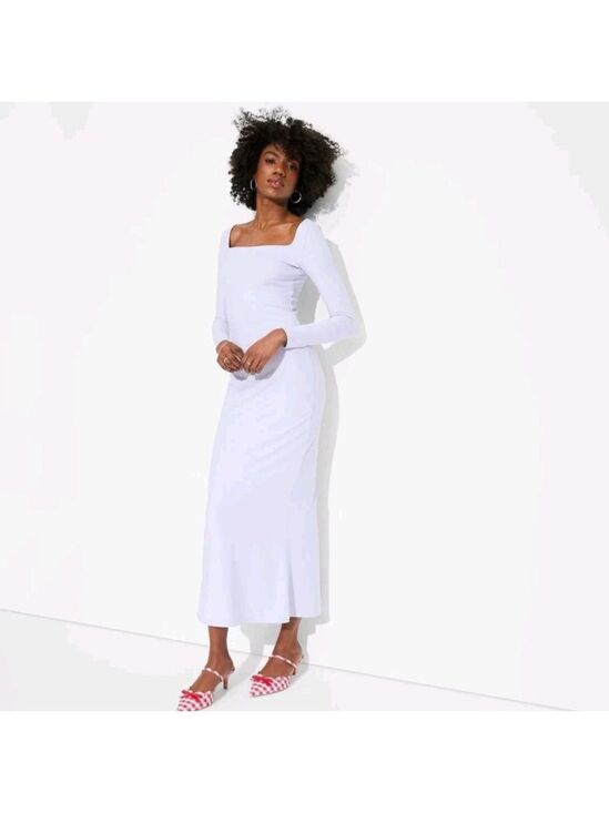 wild fable Dresses & Skirts - Wild Fable Butter Bliss square neckline long sleeve Dress Aqua Blue